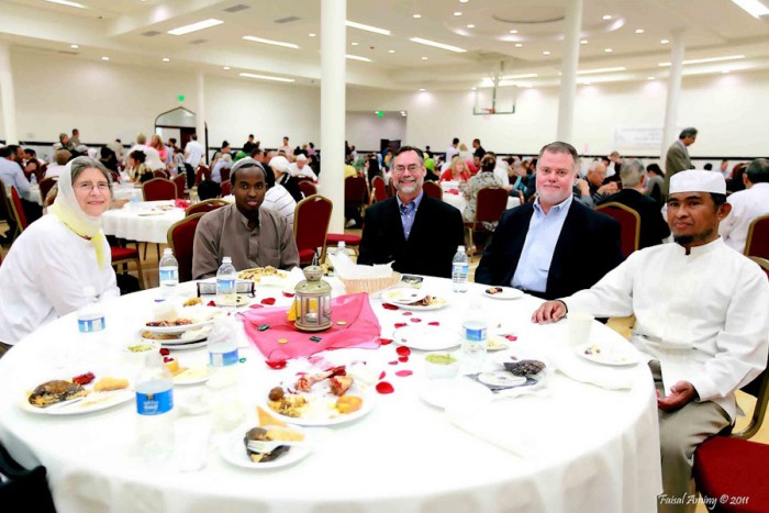 Local Muslims and friends at the MAPS + CAIR Interfaith Iftar in 2011 (Photo by Faisal Aminy)