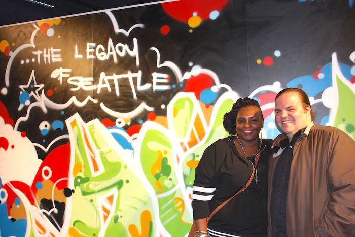 MOHAI "Legacy of Seattle Hip-Hop" curators Jazmyn Scott and Aaron Walker-Loud.