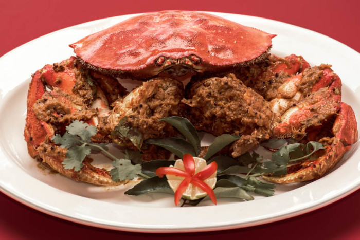 Dungeness crab with tamarind and mustard seed is a highlight on a menu that blends Northwest ingredients with Indian flavors at Nirmal's. (Courtesy photo)
