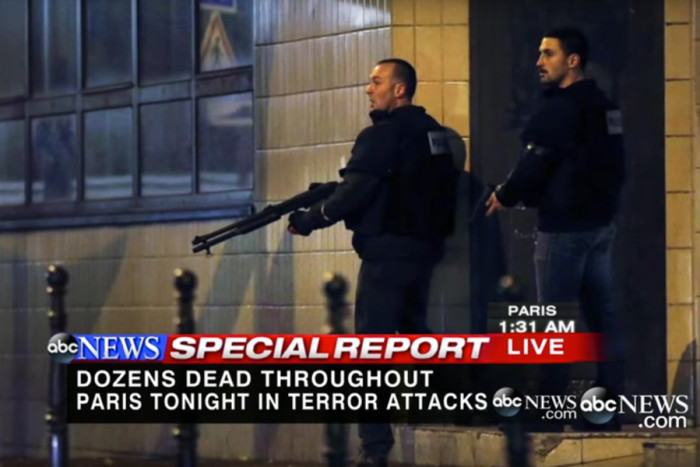 Breaking news of terror attacks like those in Paris carry an extra dimension of fear for Muslims. (Screenshot from ABC News)