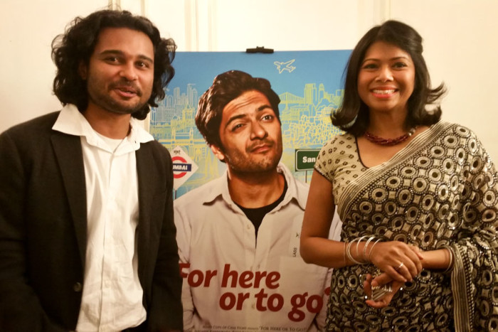 The author, at right, with "For Here or To Go?" writer and producer Rishi Bhilawadikar.