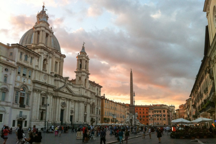 Piazza Navona in Rome. (Photo by Katy Sewall.)