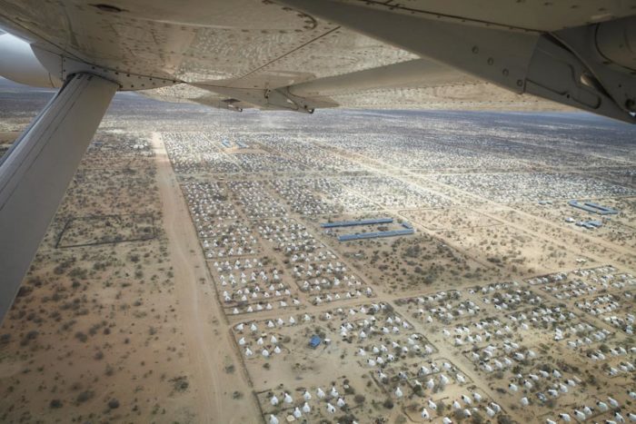 A flyover shows the startling scope of the Dadaab Refugee Camp, one of two the Kenyan government plans to close. (Photo by Andy Hall / Oxfam International)