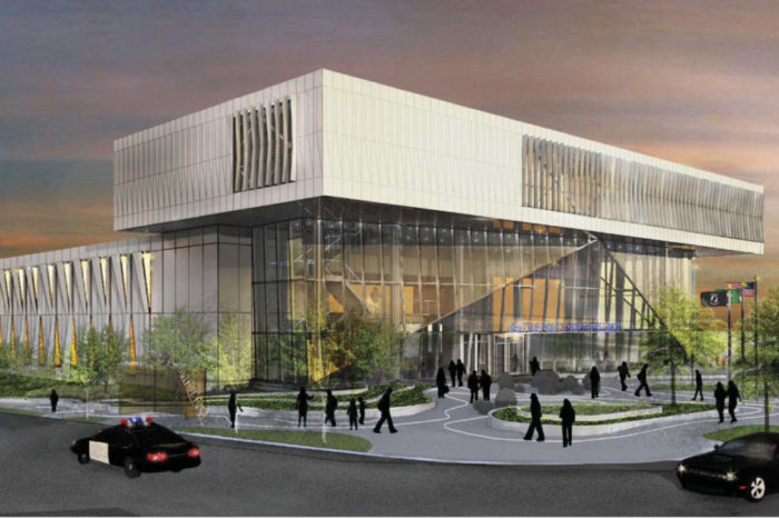 An artists rendering of the proposed Seattle Police Department North Precinct. Illustration courtesy the City of Seattle.)