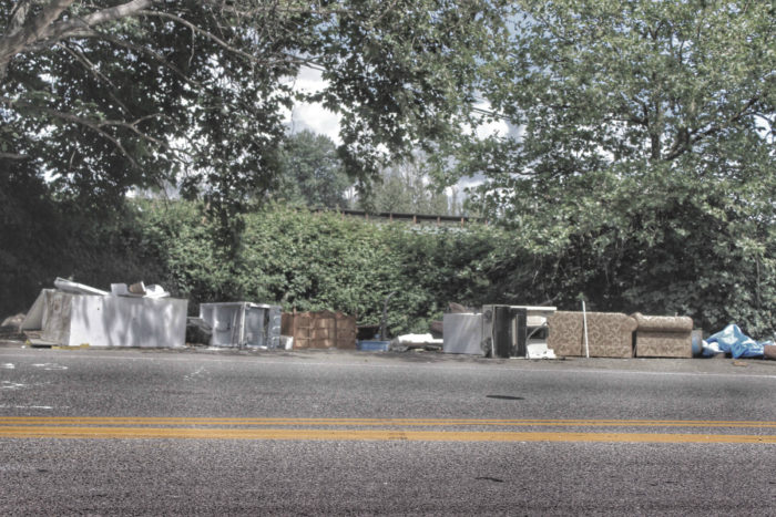 Dumped furniture along the streets of South Park (Photo by: Kshitiz Khanal)