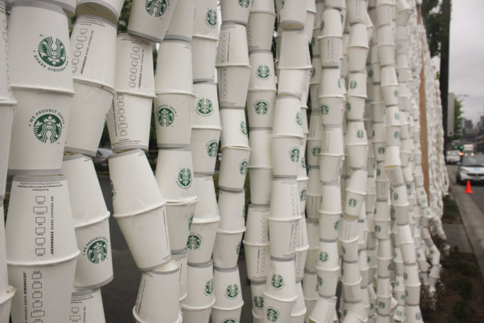 Wall of cups. (Photo by Esmy Jimenez)