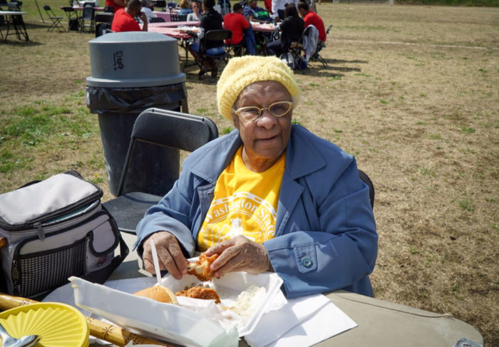 Hazel Stroy, 89, whose family has been in Seattle since 1901, was the oldest woman at the picnic.