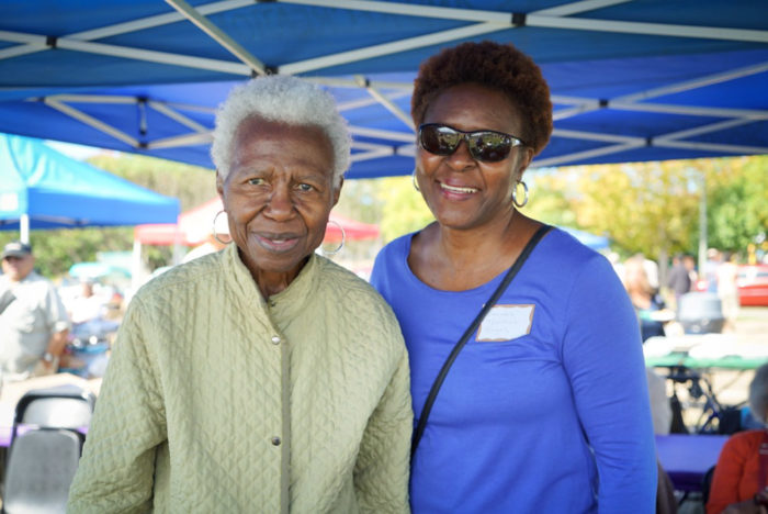 Mom and daughter, Doris Ferguson and Sandra Thomas Hayes enjoyed visiting with old friends at the picnic.