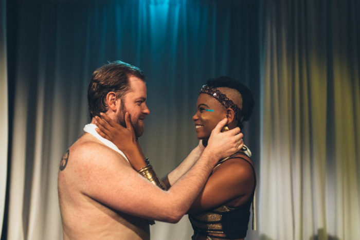 Nazlah Black, right, and Andrew Shanks, in The Wedding Gift. (Courtesy photo by Joe Moore)