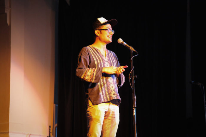 Felipe Rodriguez-Flores speaks at "Stories of Finding Home." (Photo by Alex Stonehill.)