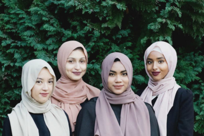 Afiqah Amil’s clothing line campaign of "Amil" Fall collection with displaying different colors worn by women from various backgrounds. 