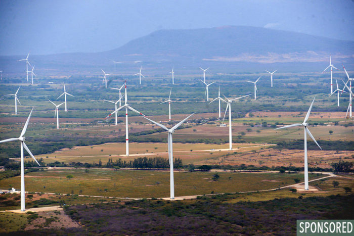 Wind farms on the Isthmus of Tehuantepec in Oaxaca state. (Photo from Wikipedia)