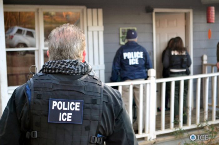 U.S. Immigration and Customs Enforcement (ICE) officers conduct a targeted enforcement operation in Atlanta, Georgia, U.S. on February 9, 2017. (Photo by Bryan Cox/U.S. Immigration and Customs Enforcement via REUTERS) U.S. Immigration and Customs Enforcement (ICE) officers conduct a targeted enforcement operation in Atlanta, Georgia, U.S. on February 9, 2017. (Photo by Bryan Cox/U.S. Immigration and Customs Enforcement via REUTERS)