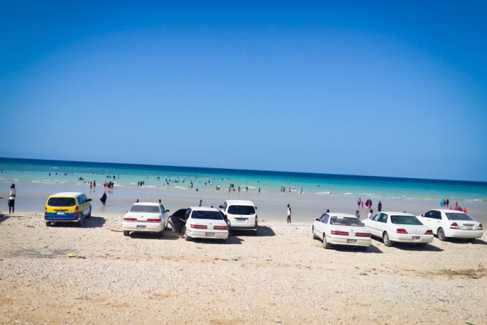 No shortage of parking at the beach. (Photo by Said Maxad)